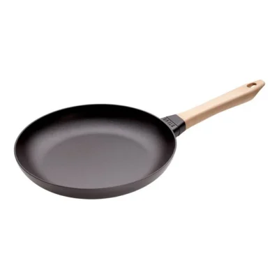 Staub Sartén de Hierro Fundido, Mango de Madera, Negro Mate