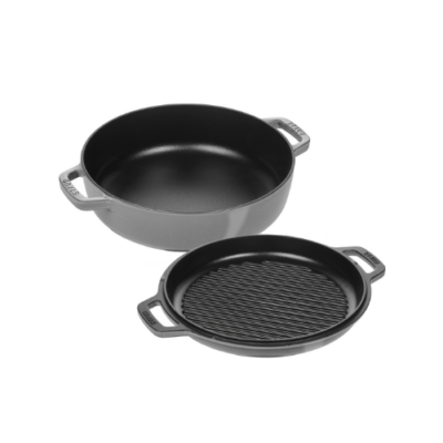 STAUB BRAISSERS - Olla para Asado Parrilla con Tapa, 26 cm - Imagen 2