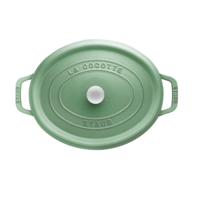 STAUB - Olla Cocotte ovalada, verde menta, 29cm - Imagen 3